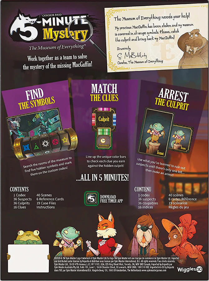 5 Minute Mystery Board Game | Arkham Games and Comics