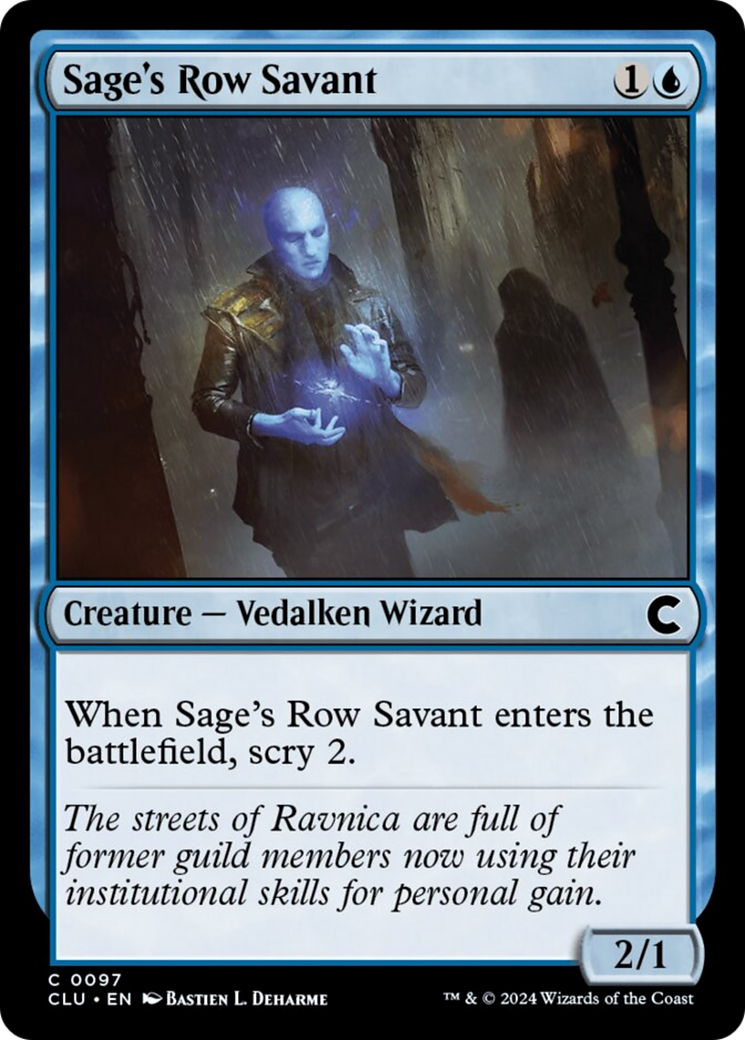 Sage's Row Savant [Ravnica: Clue Edition] | Arkham Games and Comics