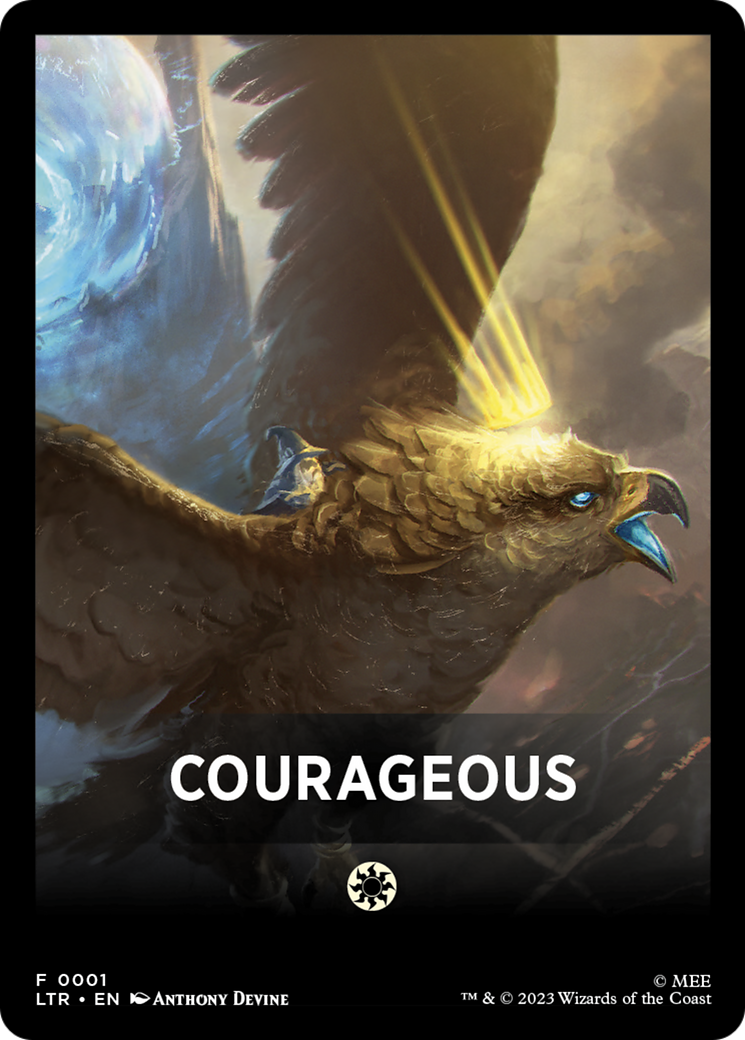 Courageous Theme Card [The Lord of the Rings: Tales of Middle-Earth Tokens] | Arkham Games and Comics