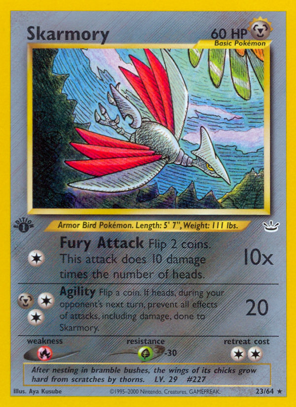 Skarmory (23/64) [Neo Revelation 1st Edition] | Arkham Games and Comics