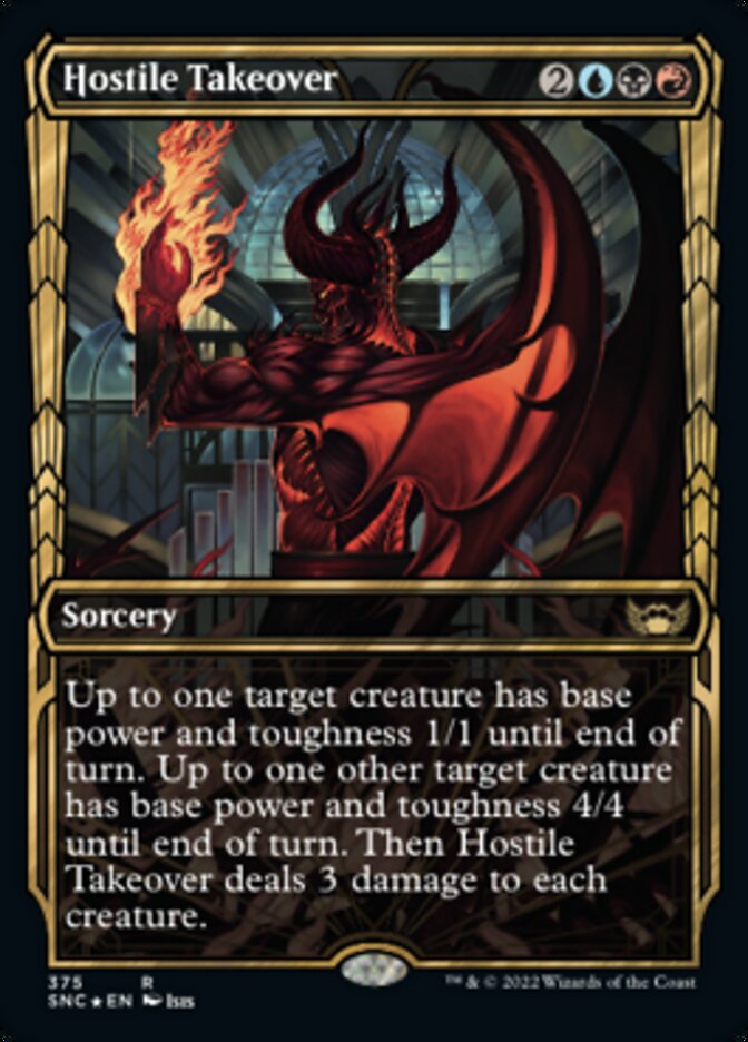 Hostile Takeover (Showcase Golden Age Gilded Foil) [Streets of New Capenna] | Arkham Games and Comics