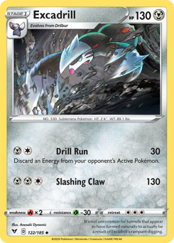 Excadrill (122/185) [Sword & Shield: Vivid Voltage] | Arkham Games and Comics