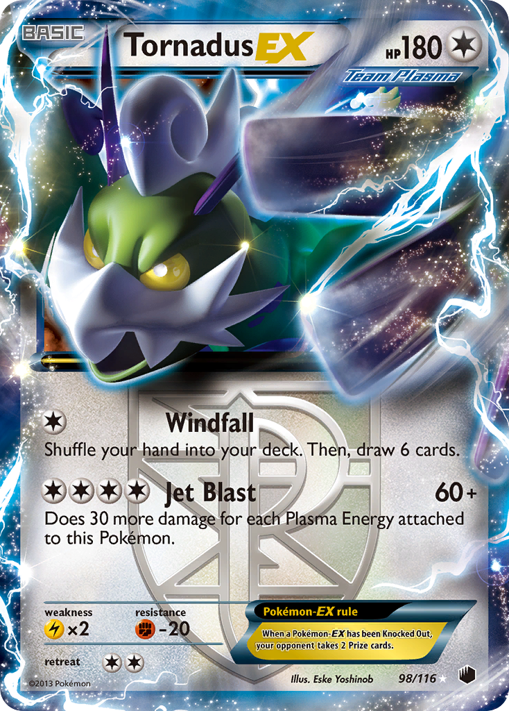 Tornadus EX (98/116) [Black & White: Plasma Freeze] | Arkham Games and Comics