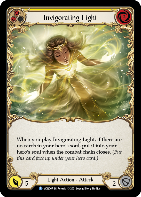 Invigorating Light (Yellow) [MON067-RF] (Monarch)  1st Edition Rainbow Foil | Arkham Games and Comics