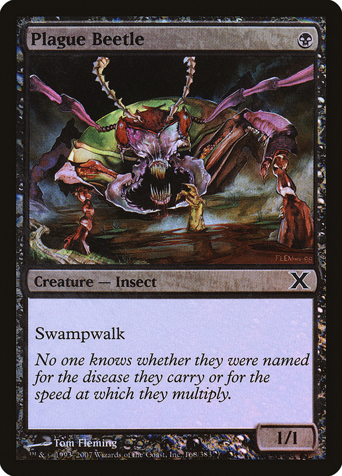 Plague Beetle (Premium Foil) [Tenth Edition] | Arkham Games and Comics