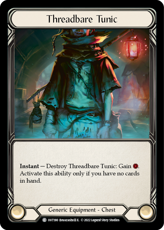 Threadbare Tunic [OUT180] (Outsiders)  Cold Foil | Arkham Games and Comics