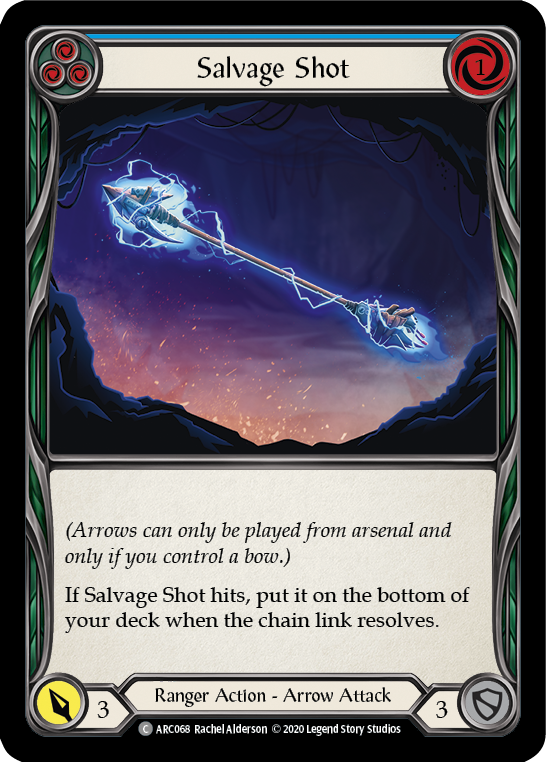 Salvage Shot (Blue) [U-ARC068] (Arcane Rising Unlimited)  Unlimited Rainbow Foil | Arkham Games and Comics