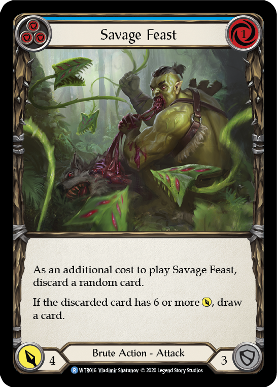 Savage Feast (Blue) [U-WTR016] (Welcome to Rathe Unlimited)  Unlimited Normal | Arkham Games and Comics