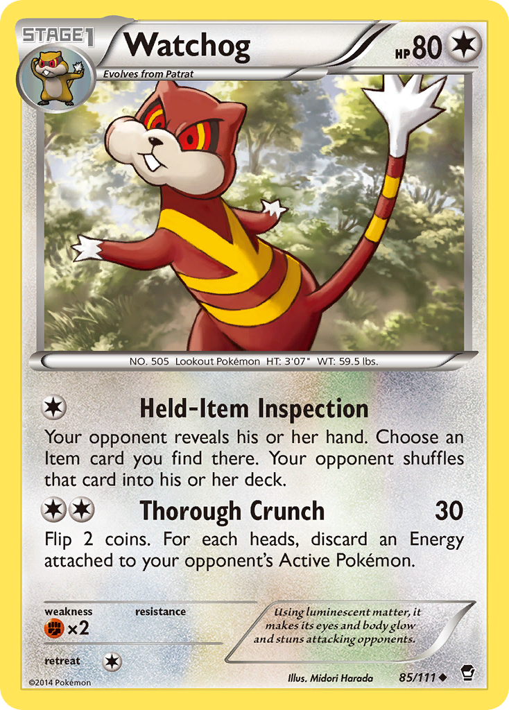 Watchog (85/111) [XY: Furious Fists] | Arkham Games and Comics