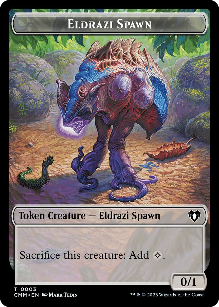 Eldrazi Spawn // Construct (0042) Double-Sided Token [Commander Masters Tokens] | Arkham Games and Comics