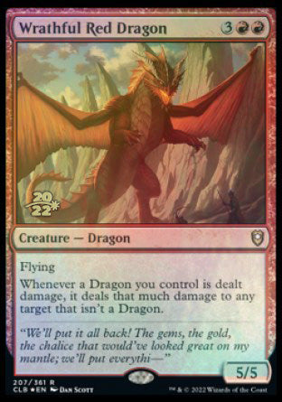 Wrathful Red Dragon [Commander Legends: Battle for Baldur's Gate Prerelease Promos] | Arkham Games and Comics