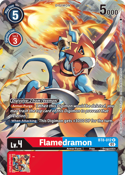 Flamedramon [BT8-012] (Alternate Art) [New Awakening] | Arkham Games and Comics