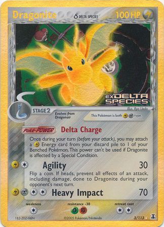 Dragonite (3/113) (Delta Species) (Stamped) [EX: Delta Species] | Arkham Games and Comics