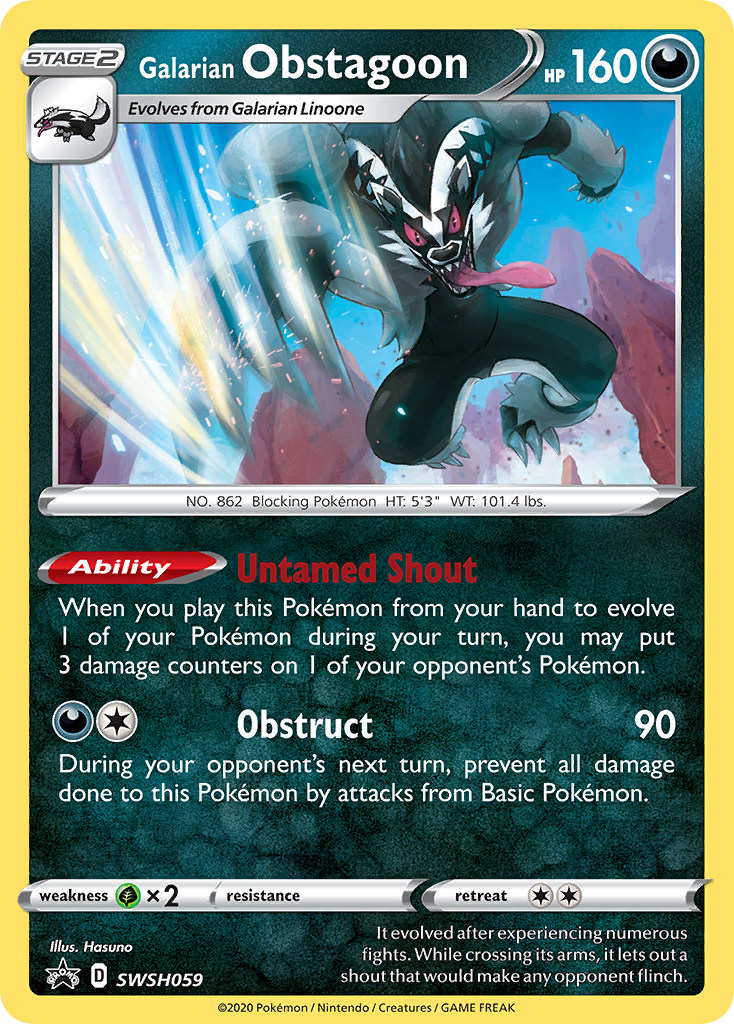 Galarian Obstagoon (SWSH059) [Sword & Shield: Black Star Promos] | Arkham Games and Comics