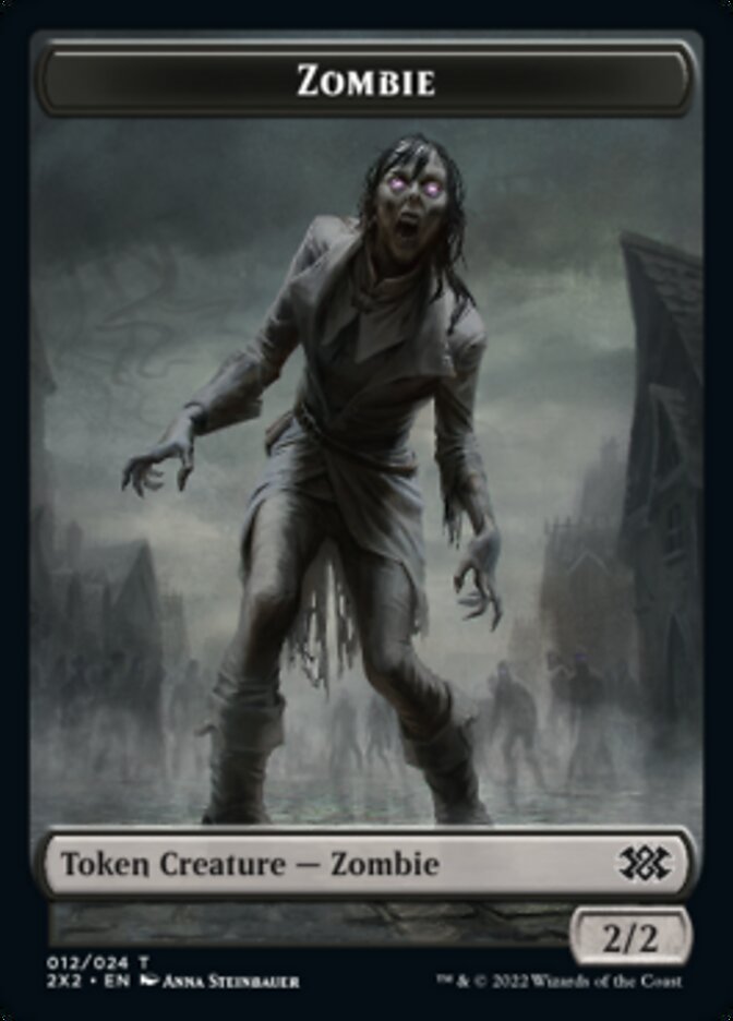 Zombie // Spirit Double-sided Token [Double Masters 2022 Tokens] | Arkham Games and Comics