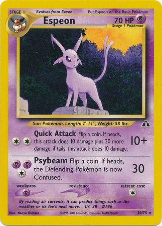 Espeon (20/75) [Neo Discovery Unlimited] | Arkham Games and Comics
