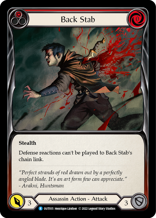 Back Stab (Red) [OUT015] (Outsiders)  Rainbow Foil | Arkham Games and Comics