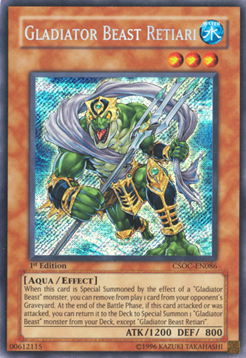 Gladiator Beast Retiari [CSOC-EN086] Secret Rare | Arkham Games and Comics
