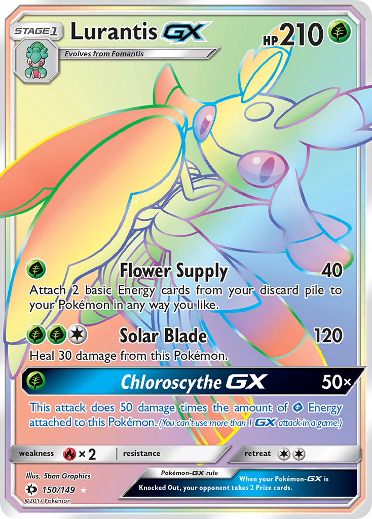 Lurantis GX (150/149) [Sun & Moon: Base Set] | Arkham Games and Comics