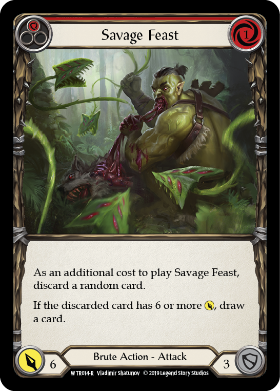 Savage Feast (Red) [WTR014-R] (Welcome to Rathe)  Alpha Print Rainbow Foil | Arkham Games and Comics