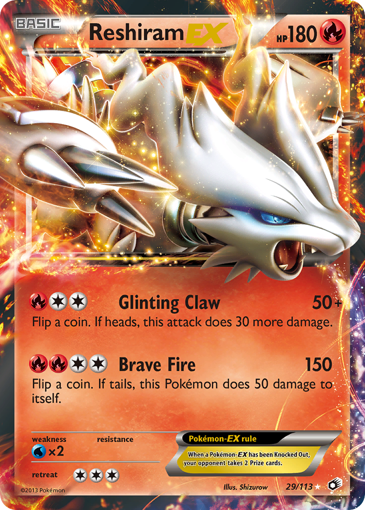 Reshiram EX (29/113) [Black & White: Legendary Treasures] | Arkham Games and Comics