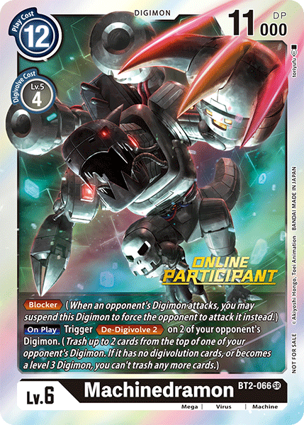 Machinedramon [BT2-066] (Online Participant) [Release Special Booster Ver.1.0 Promos] | Arkham Games and Comics