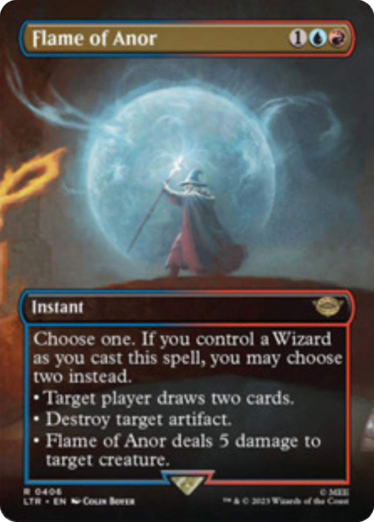 Flame of Anor (Borderless Alternate Art) [The Lord of the Rings: Tales of Middle-Earth] | Arkham Games and Comics