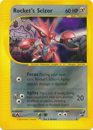 Rocket's Scizor (4) (Winner) [Best of Promos] | Arkham Games and Comics