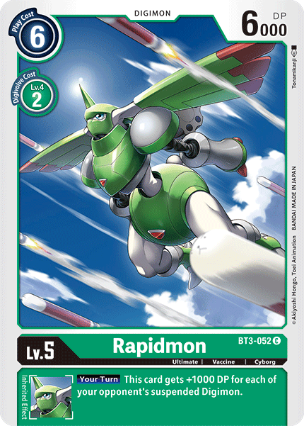 Rapidmon [BT3-052] [Release Special Booster Ver.1.5] | Arkham Games and Comics