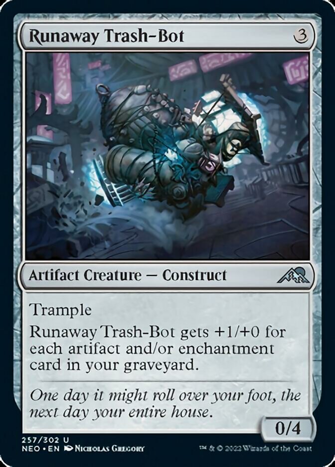 Runaway Trash-Bot [Kamigawa: Neon Dynasty] | Arkham Games and Comics