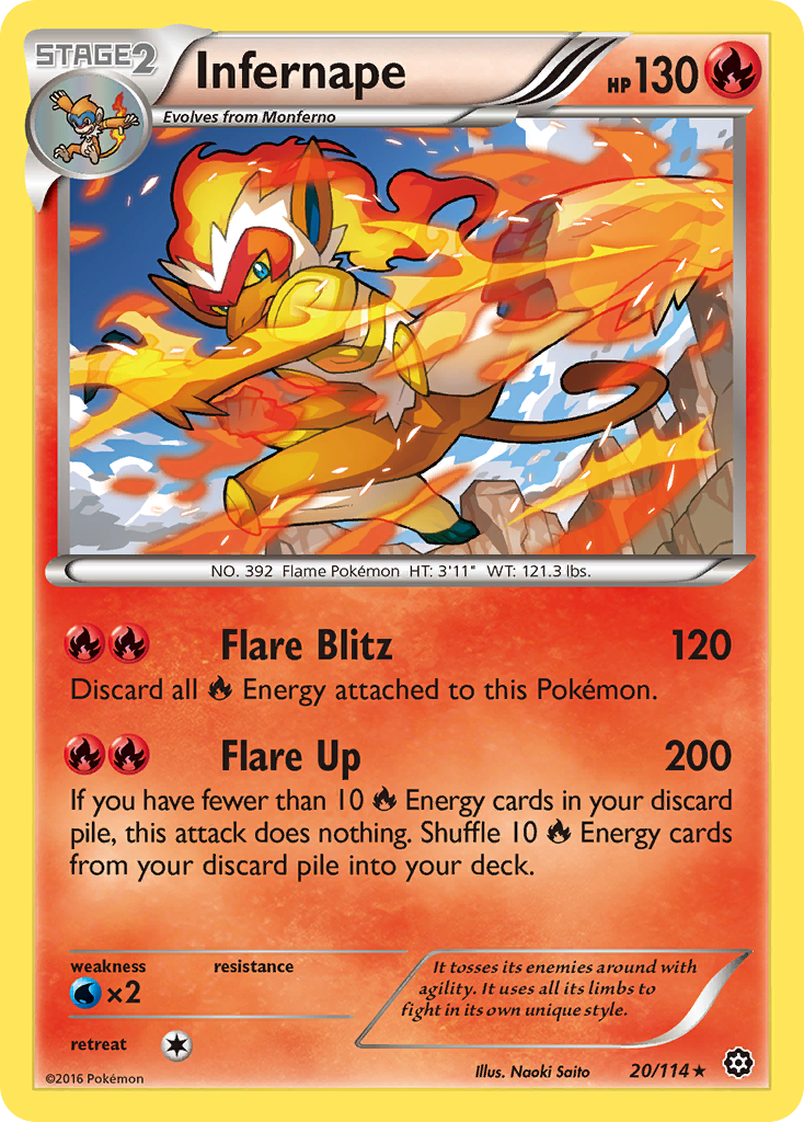 Infernape (20/114) [XY: Steam Siege] | Arkham Games and Comics