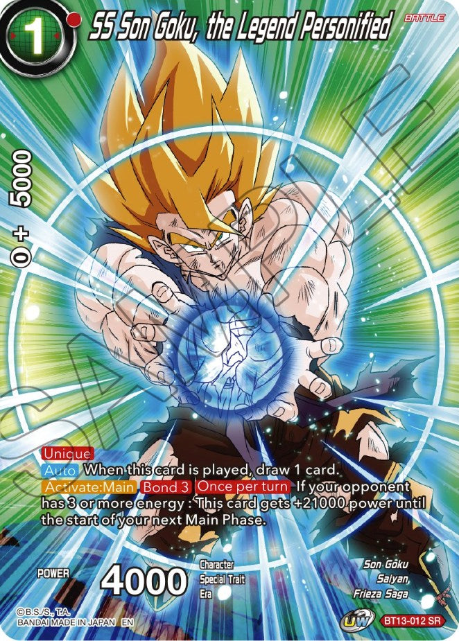 SS Son Goku, the Legend Personified (BT13-012) [Theme Selection: History of Son Goku] | Arkham Games and Comics