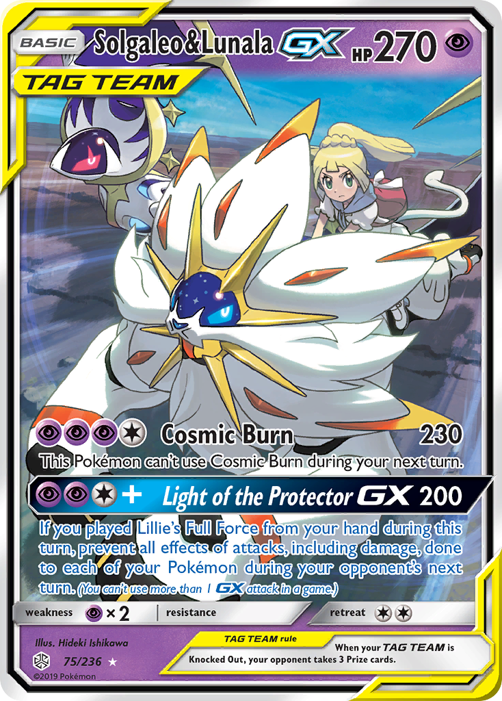 Solgaleo & Lunala GX (75/236) [Sun & Moon: Cosmic Eclipse] | Arkham Games and Comics