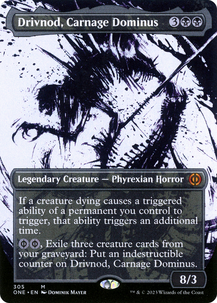 Drivnod, Carnage Dominus (Borderless Ichor) [Phyrexia: All Will Be One] | Arkham Games and Comics