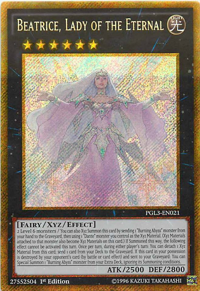 Beatrice, Lady of the Eternal [PGL3-EN021] Gold Secret Rare | Arkham Games and Comics