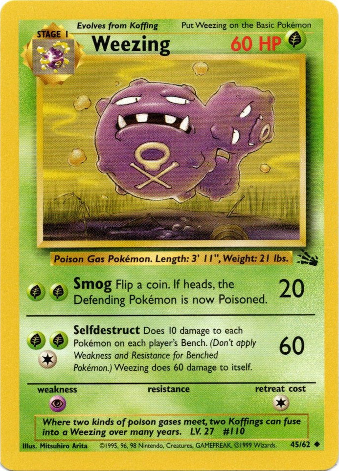 Weezing (45/62) [Fossil Unlimited] | Arkham Games and Comics