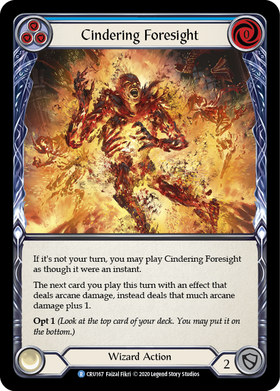 Cindering Foresight (Blue) [CRU167] (Crucible of War)  1st Edition Rainbow Foil | Arkham Games and Comics