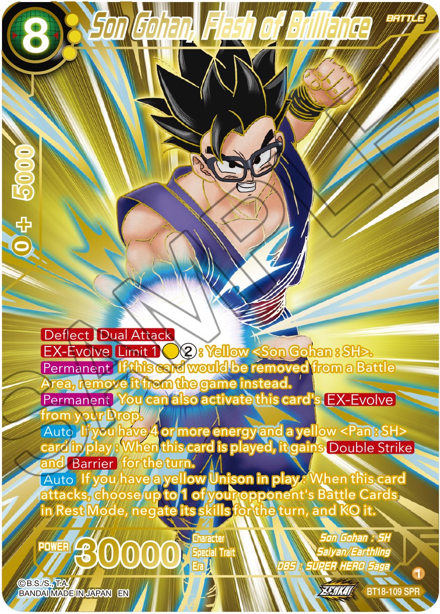 Son Gohan, Flash of Brilliance (SPR) (BT18-113) [Dawn of the Z-Legends] | Arkham Games and Comics