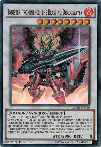 Ignister Prominence, the Blasting Dracoslayer [CORE-EN050] Ultra Rare | Arkham Games and Comics