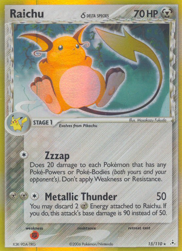 Raichu (15/110) (Delta Species) [EX: Holon Phantoms] | Arkham Games and Comics