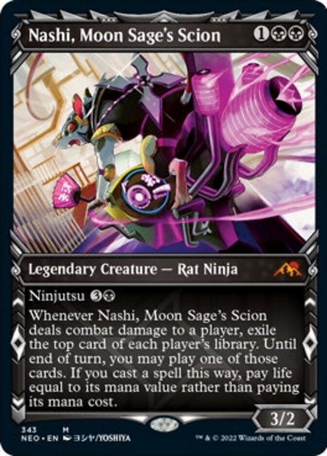 Nashi, Moon Sage's Scion (Showcase Ninja) [Kamigawa: Neon Dynasty] | Arkham Games and Comics