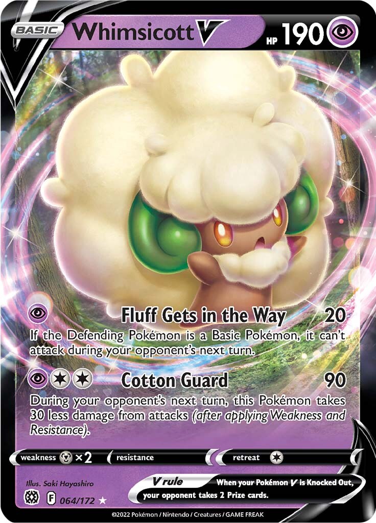 Whimsicott V (064/172) [Sword & Shield: Brilliant Stars] | Arkham Games and Comics