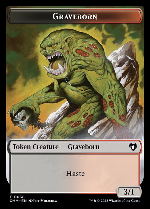 Zombie (0019) // Graveborn Double-Sided Token [Commander Masters Tokens] | Arkham Games and Comics