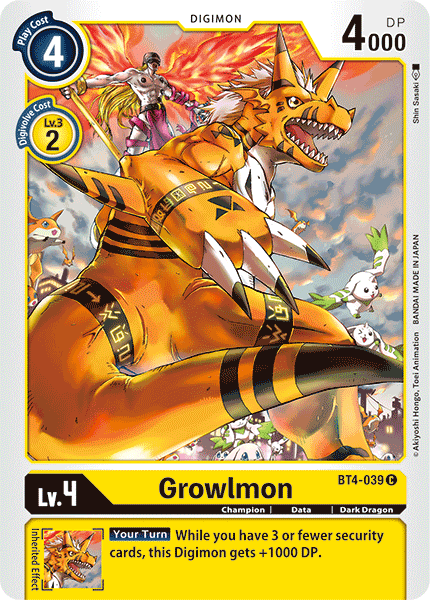 Growlmon [BT4-039] [Great Legend] | Arkham Games and Comics