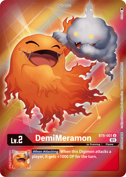 DemiMeramon [BT6-001] (Alternative Art - Box Topper) [Double Diamond] | Arkham Games and Comics