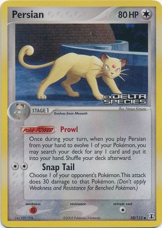 Persian (50/113) (Stamped) [EX: Delta Species] | Arkham Games and Comics