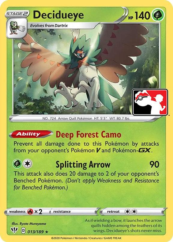 Decidueye (013/189) [Prize Pack Series One] | Arkham Games and Comics