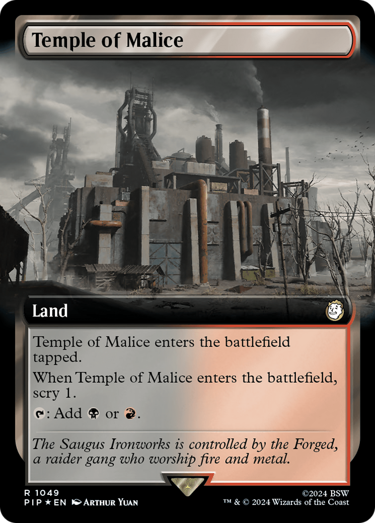 Temple of Malice (Extended Art) (Surge Foil) [Fallout] | Arkham Games and Comics