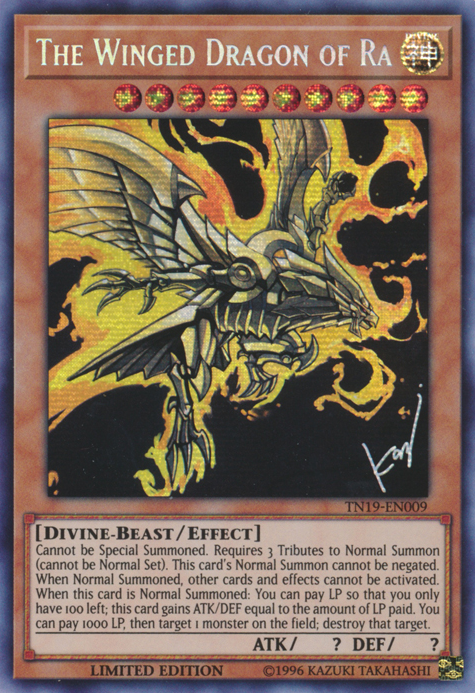 The Winged Dragon of Ra [TN19-EN009] Prismatic Secret Rare | Arkham Games and Comics