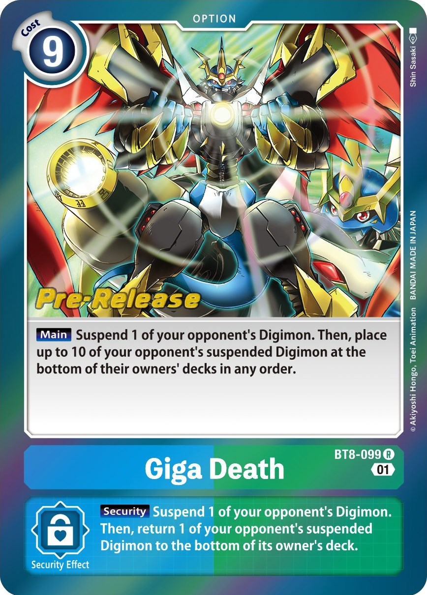 Giga Death [BT8-099] [New Awakening Pre-Release Cards] | Arkham Games and Comics